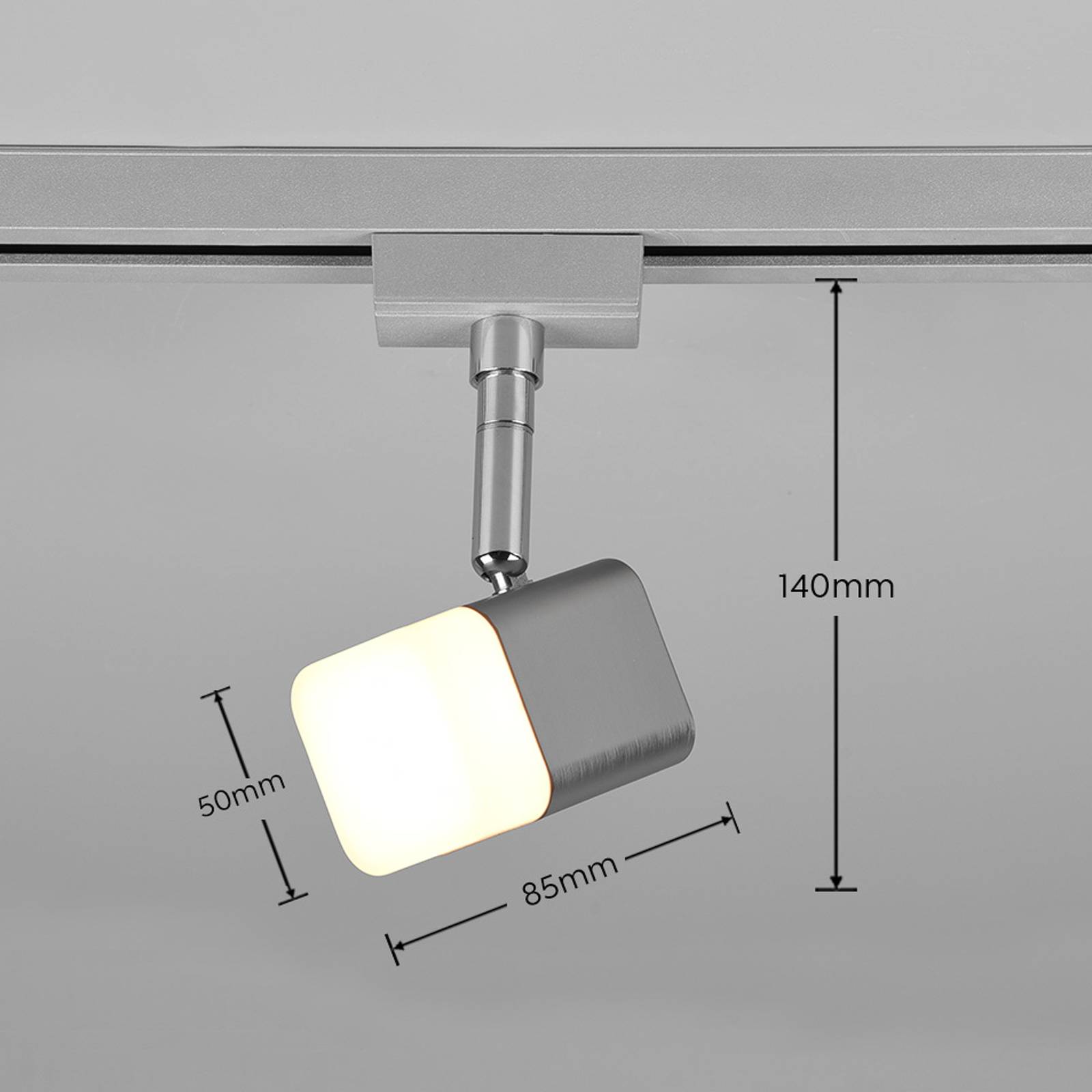 Trio Lighting Spot sur rail LED Roubaix DUOline, nickel mat