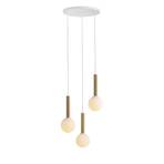 Hanglamp 1098E, 3-lamps, wit/messing