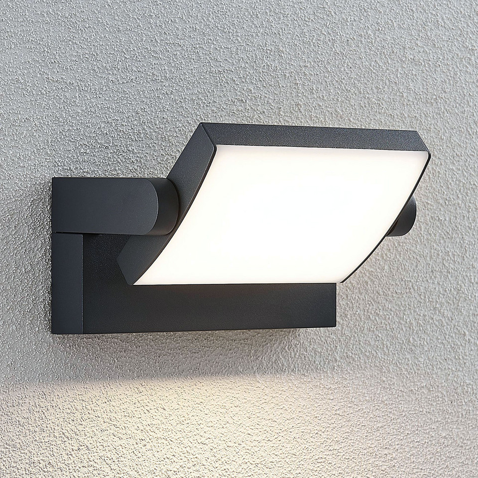 Lindby Sherin utomhusvägglampa, svart från Lindby