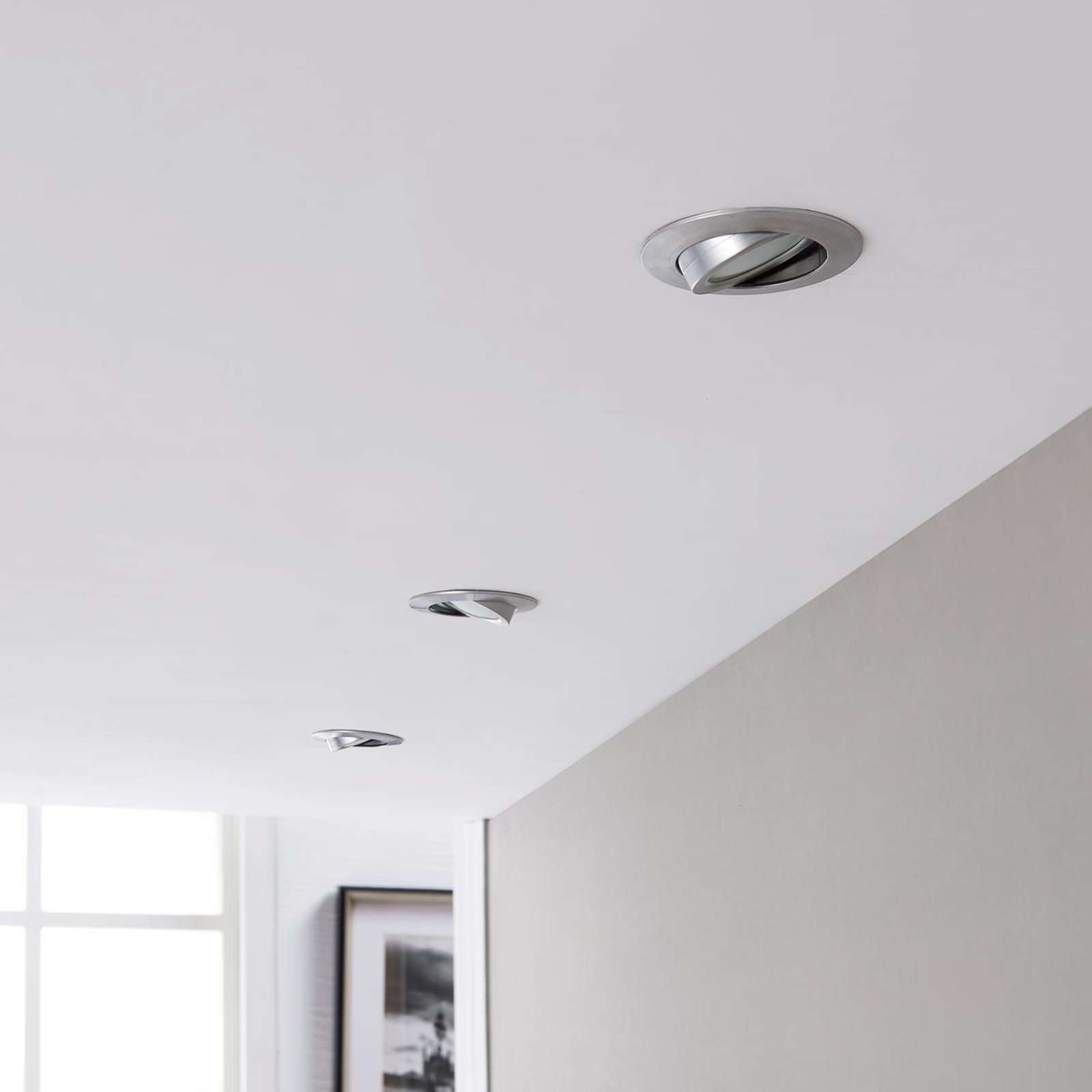 Andrej Round LED Spot a Incasso 3 pcs. Alu - Lindby