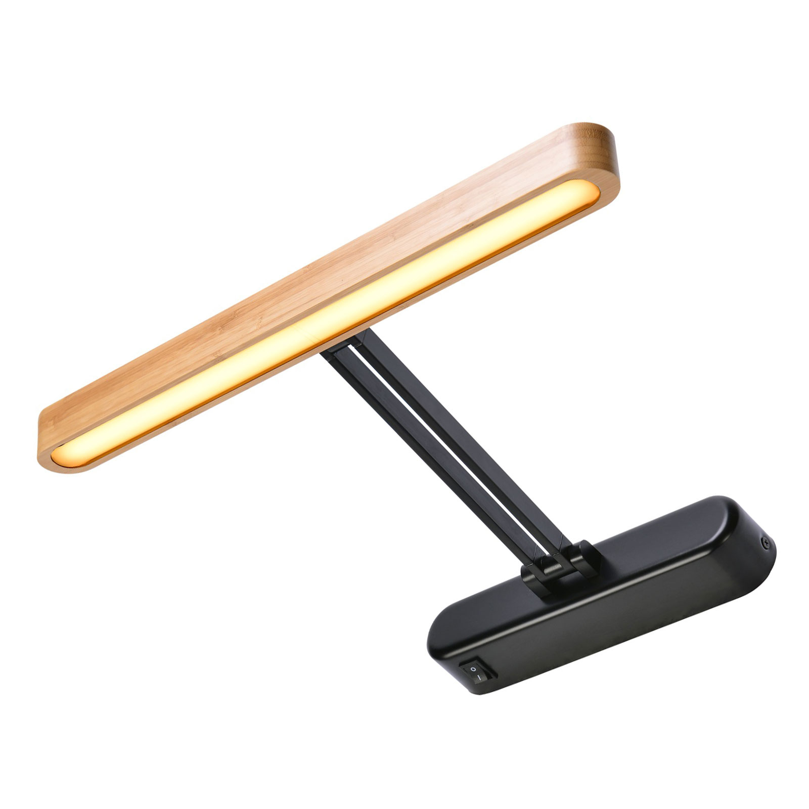 SLV Vincelli D LED wall light depth 30.7 cm, for Living / Dining Room, steel, bamboo, 11 W, energy efficiency: A+, W: 40 cm, H: 4.8 cm