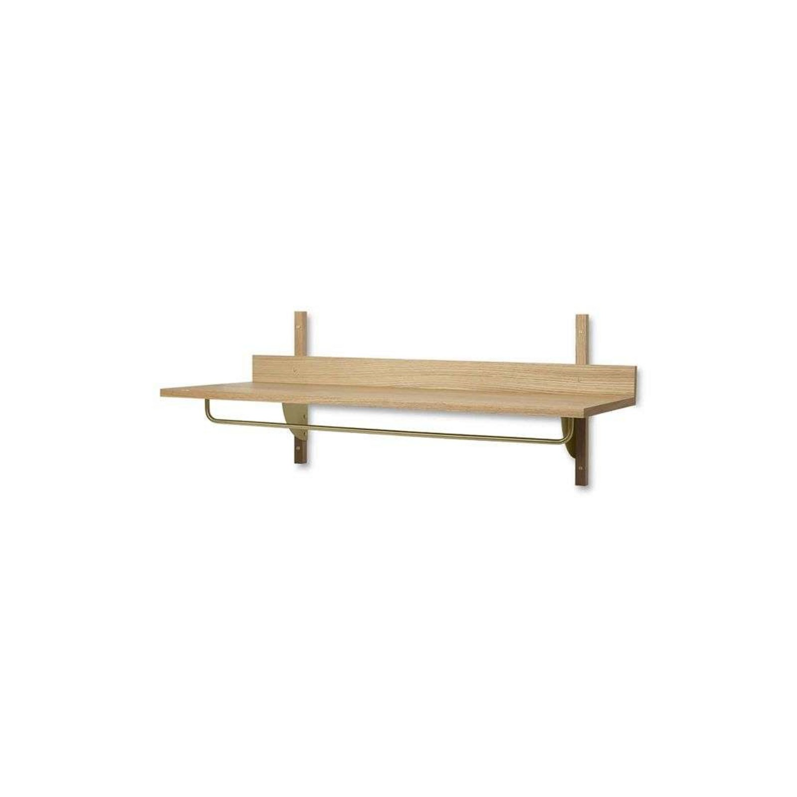 Sector Rack Shelf Oak/Brass - ferm LIVING