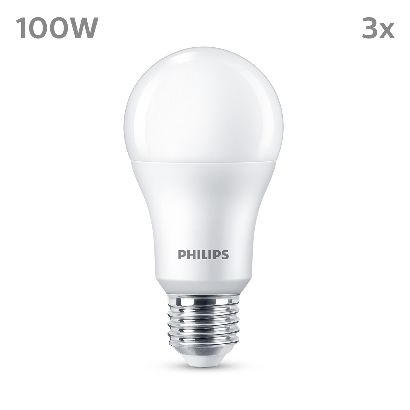 Philips LED-Lampe E27 13W 1.521lm 2.700K matt 3er