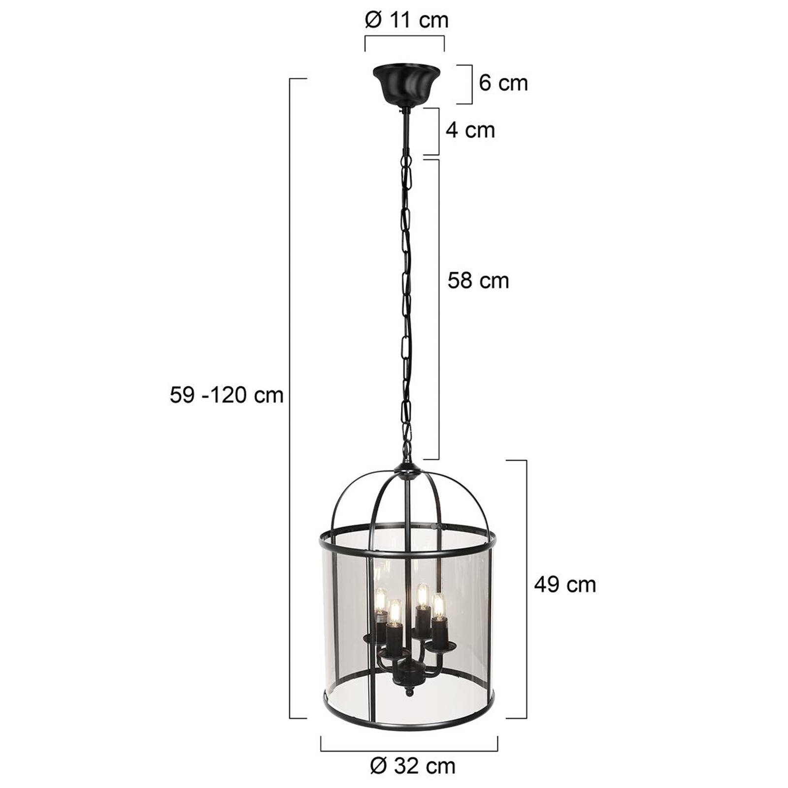 Lampa wisząca Pimpernel, Ø 32 cm, czarna