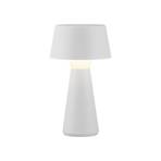 JUST LIGHT. Abera rechargeable LED table lamp white plastic IP54