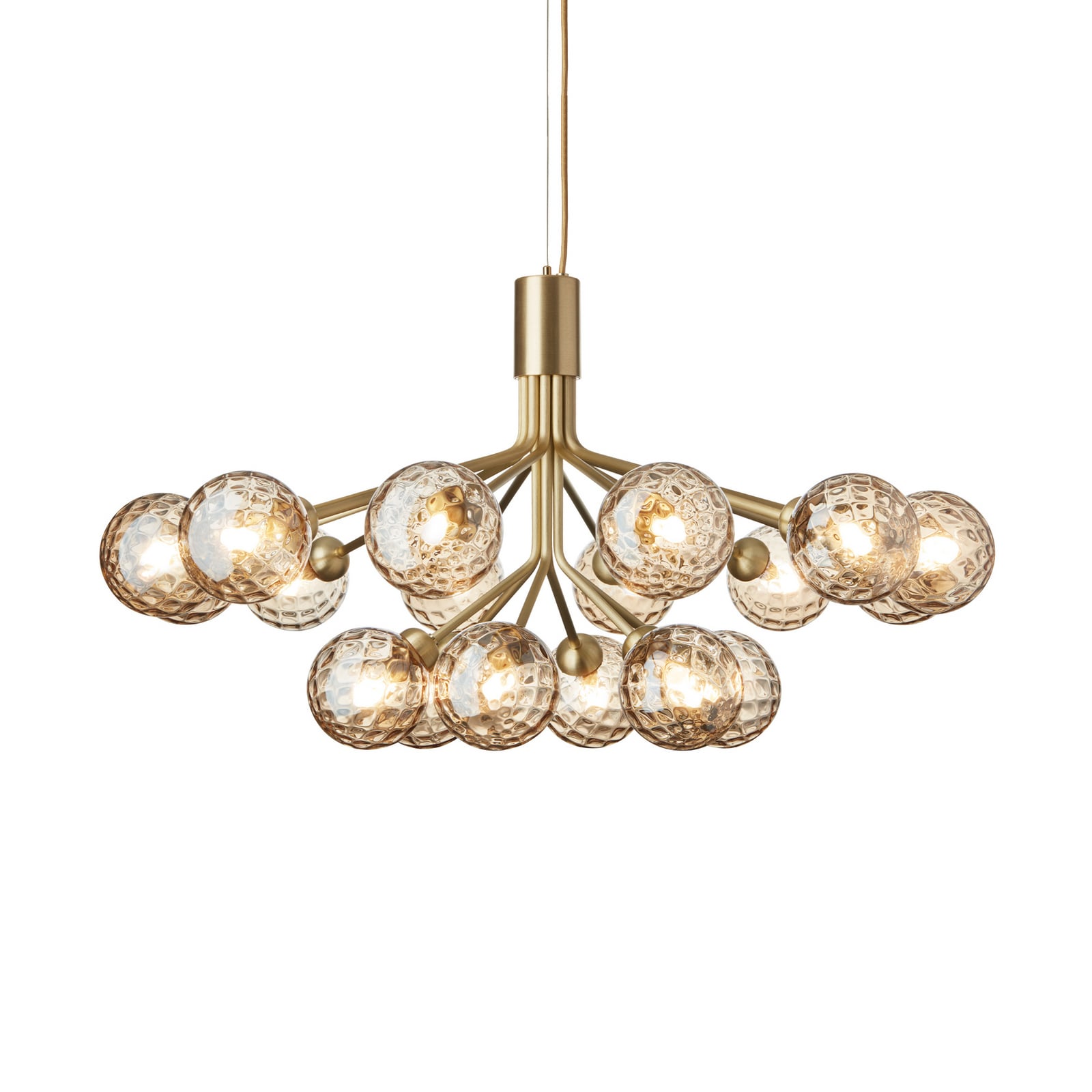 Apiales 18 Kronleuchter, messing/gold, 18-flg.  - Nuura