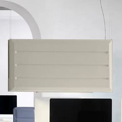 Luceplan Diade Lámpara colgante LED vertical beige 180cm