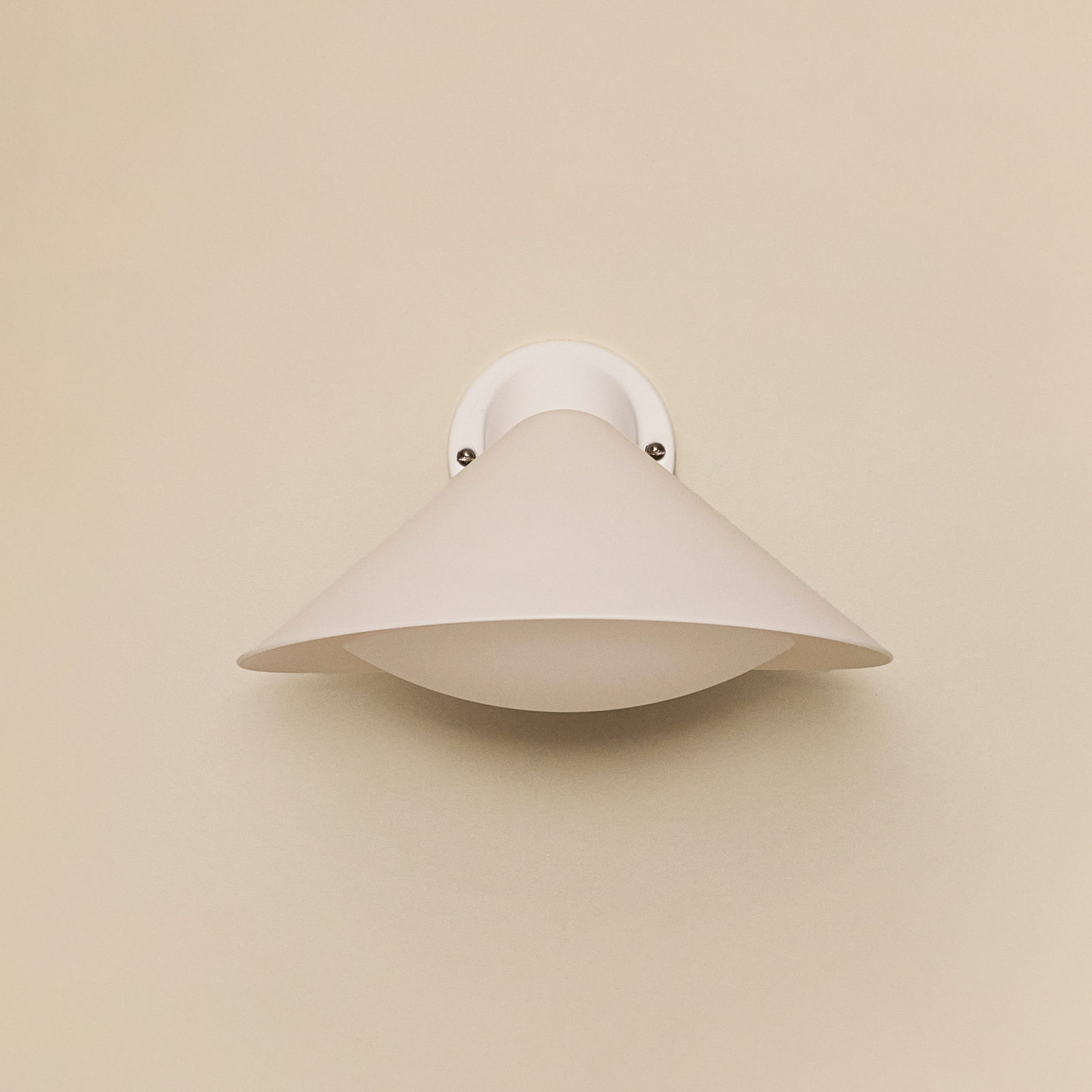 Applique Plume, alluminio/plastica, bianca - DCW