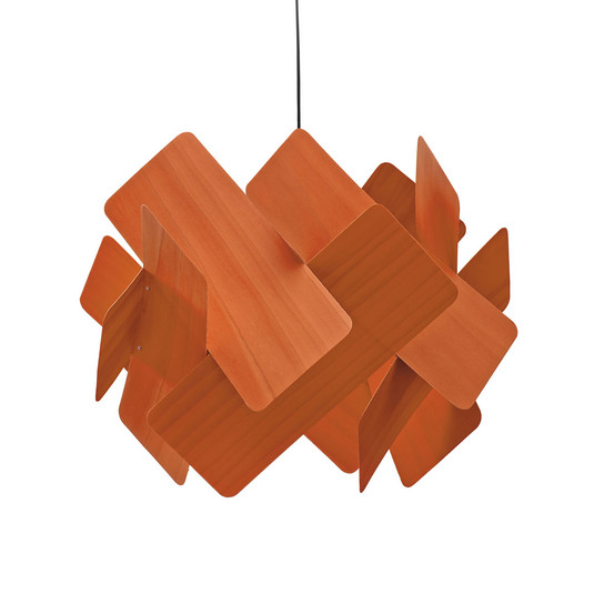 LZF Escape suspension, câble noir Ø 30 cm orange | Luminaire.fr