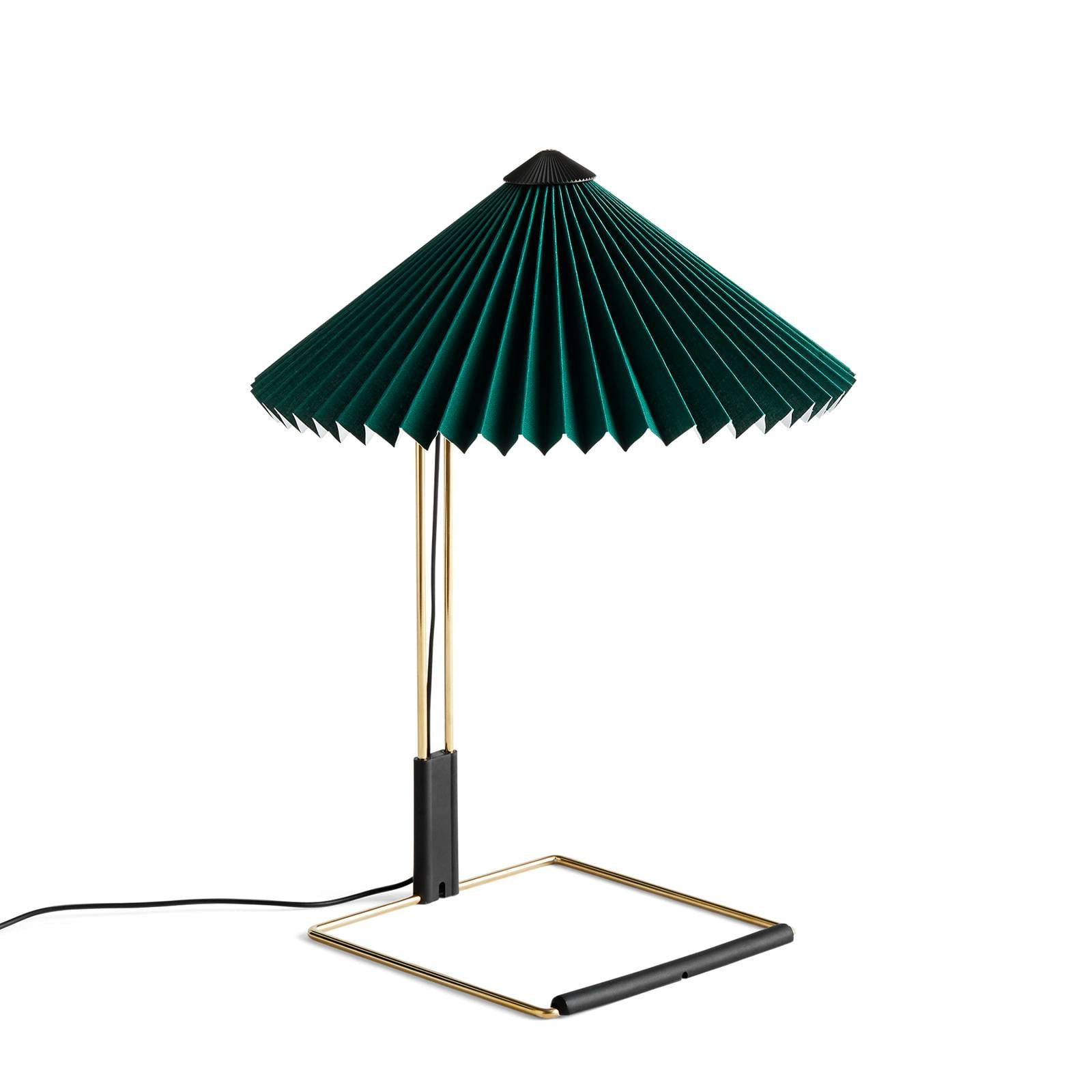 Hay LED-Tischlampe Matin, grün/messing, Höhe 38 cm