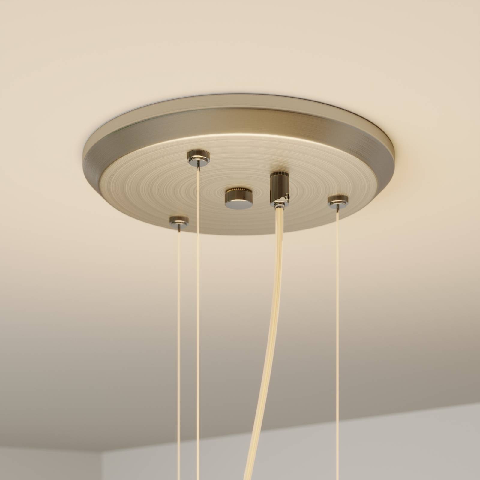 Quitani lampa wisząca Aura, złota, Ø 50 cm, 4-punktowa