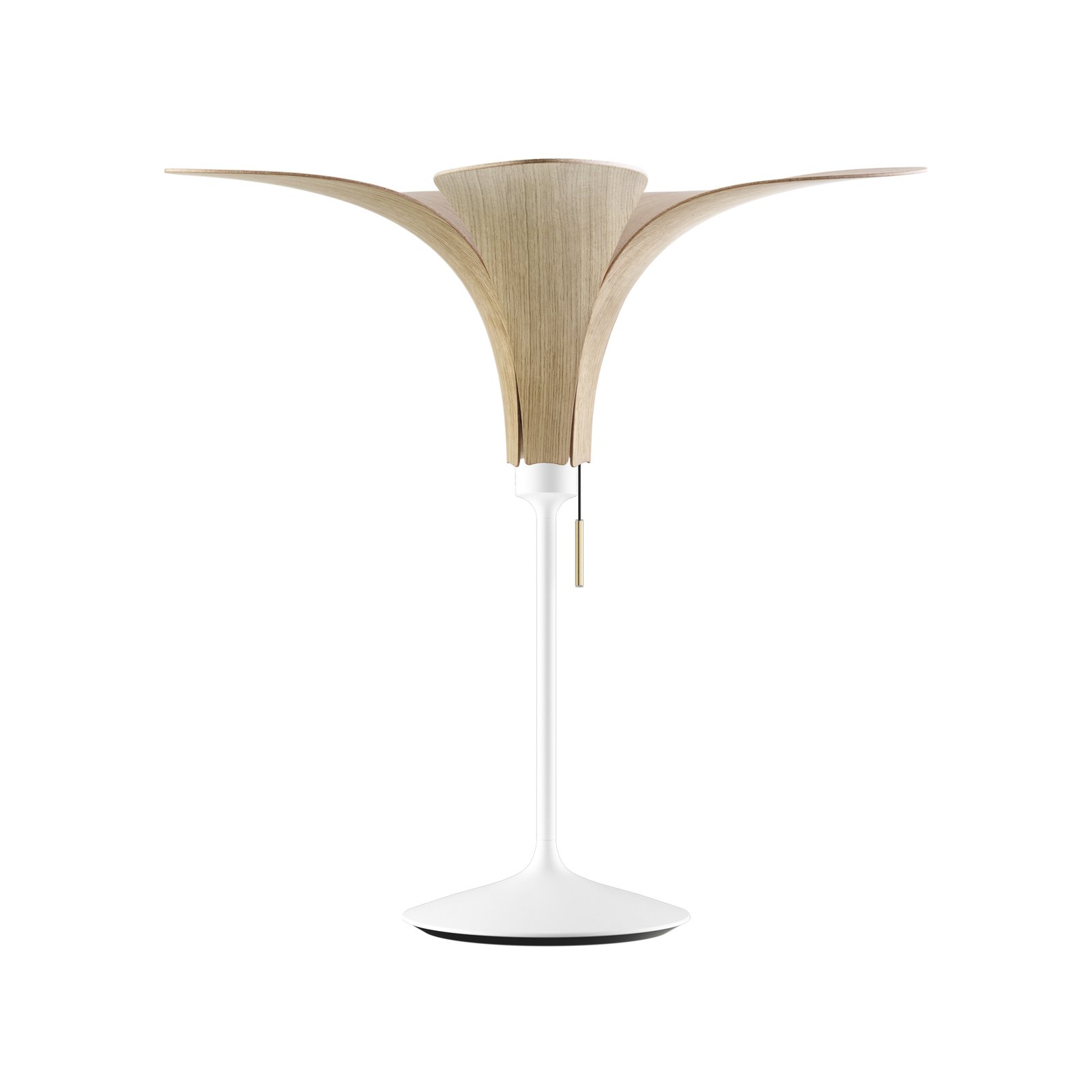 UMAGE Jazz lámpara de mesa roble clara, pie blanco