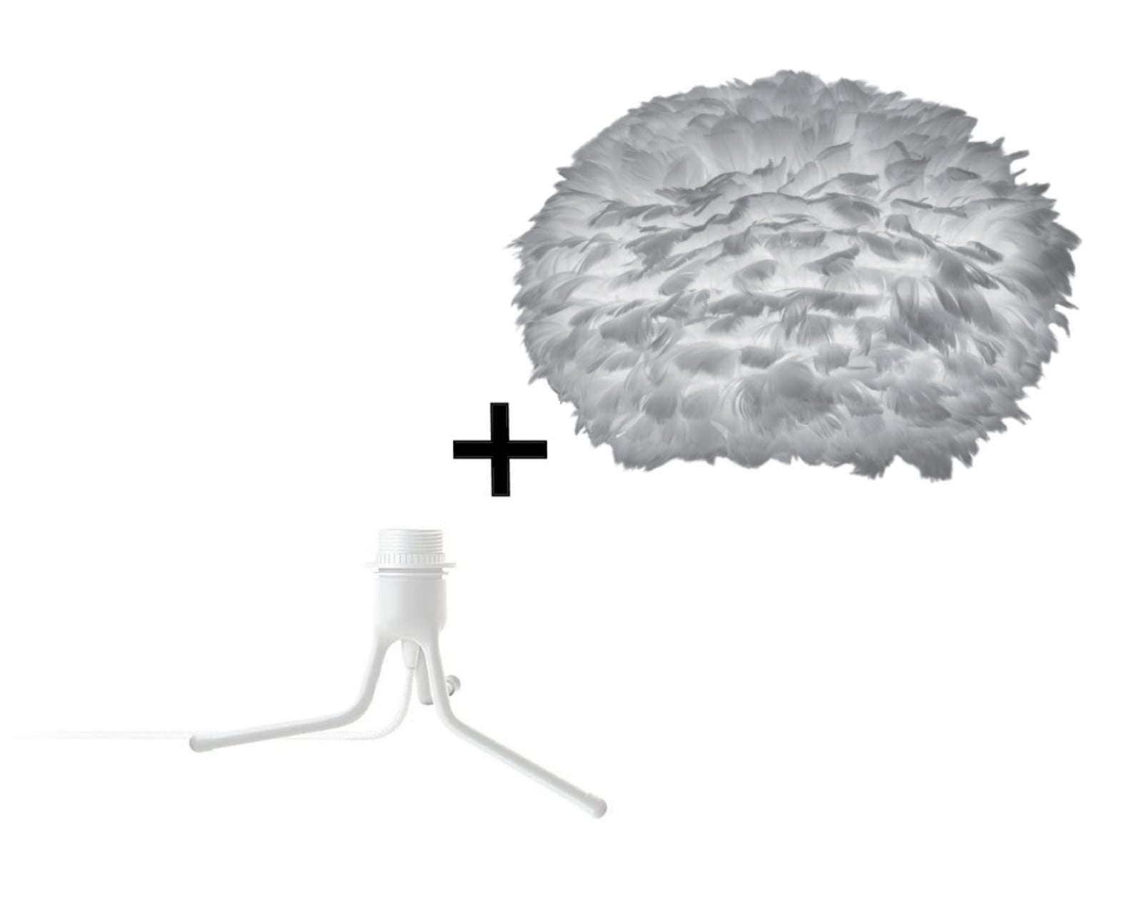 Eos Golvlampa Large w/Mini Fod Grå/Vit UMAGE - Vardagsrum - Annat | Produkter - Golvlampor | Lampspecialisterna