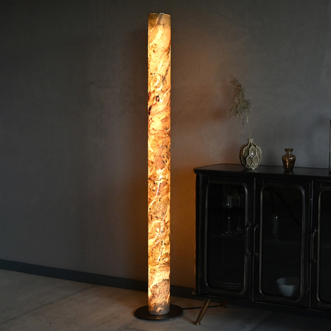 LeuchtNatur Columna LED-Stehleuchte Schieferstein
