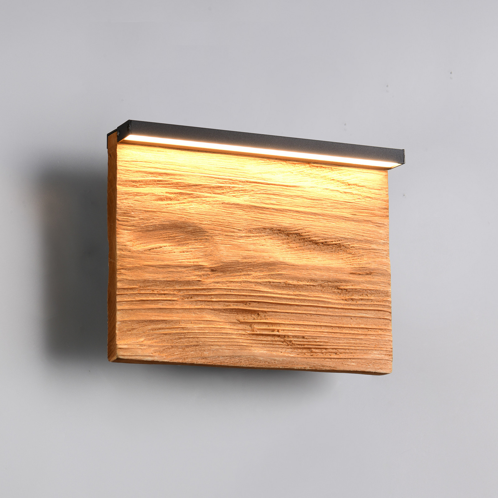 Trio Lighting Aplică LED Kalea lățime 20 cm culoare lemn lemn - Camera de zi / sufragerie - culoarea lemnului negru