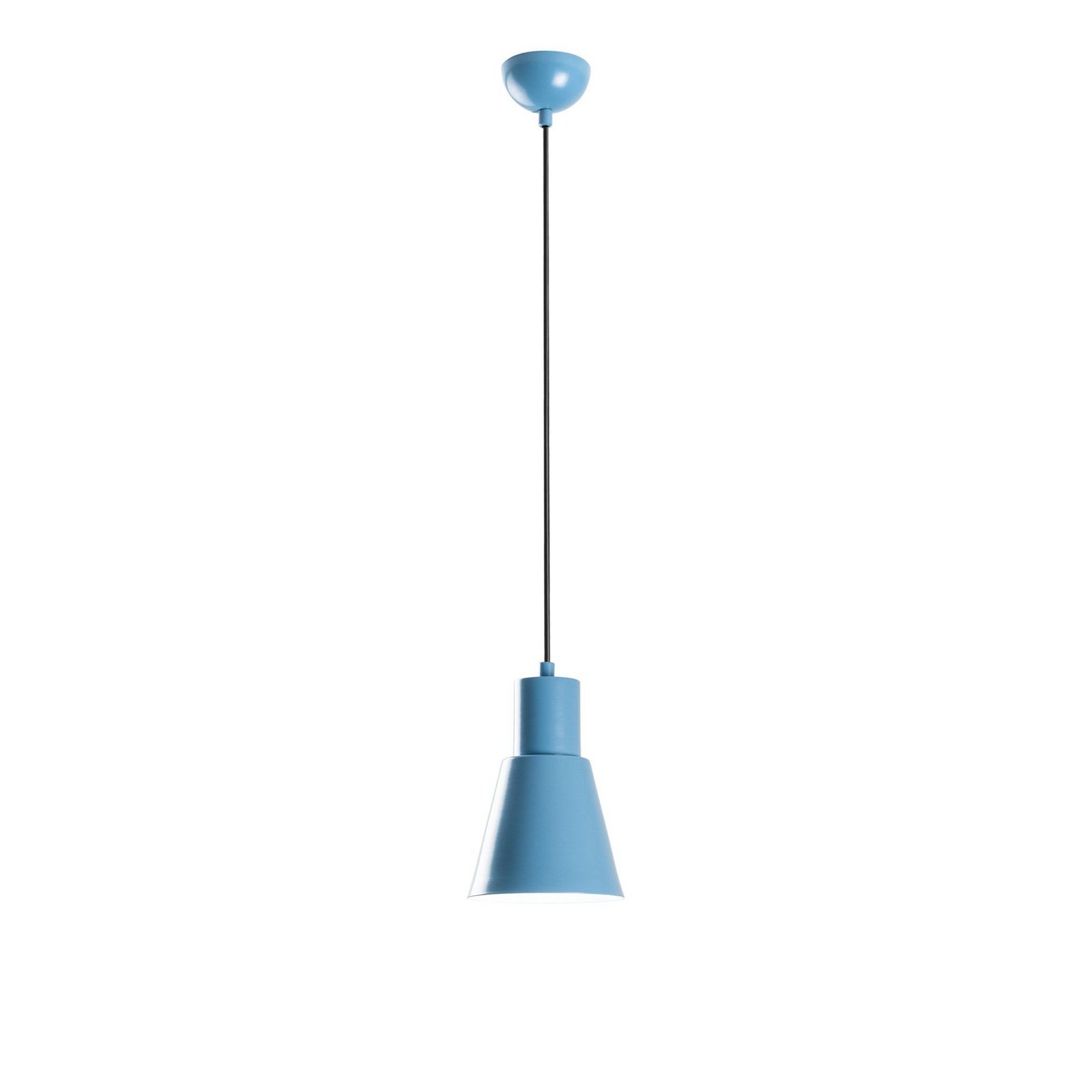 Konikkem pendant light, light blue, metal, Ø 14 cm, E27
