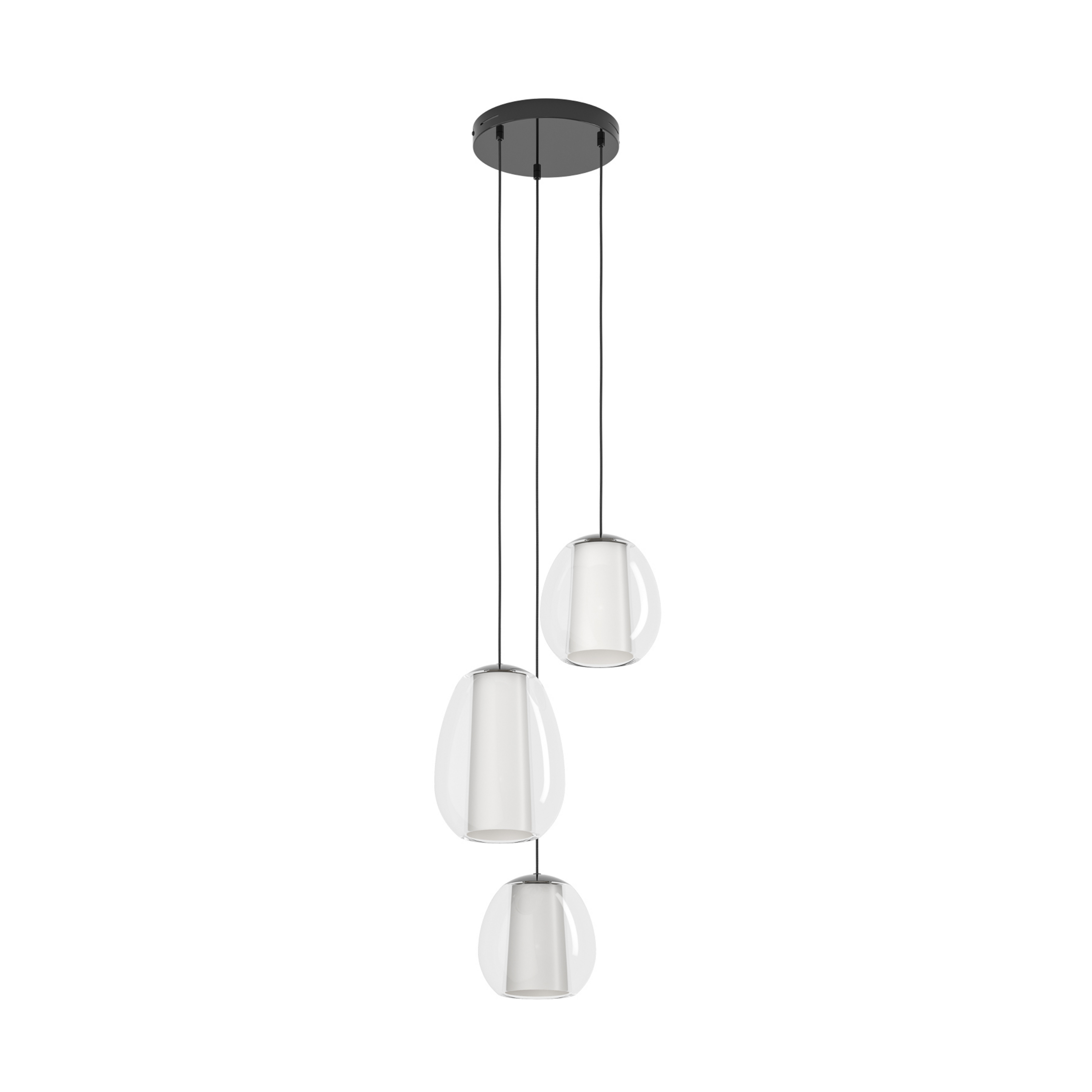 Menorca LED-Hängelampe nickel 42cm 3-flg CCT - Stars of Light