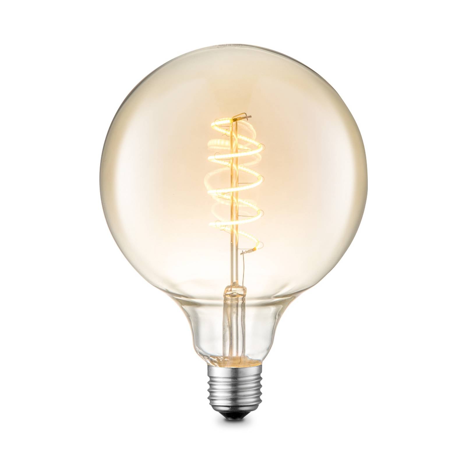 Lucande LED-Lampe E27 G125 4W 2.700K dimmbar amber