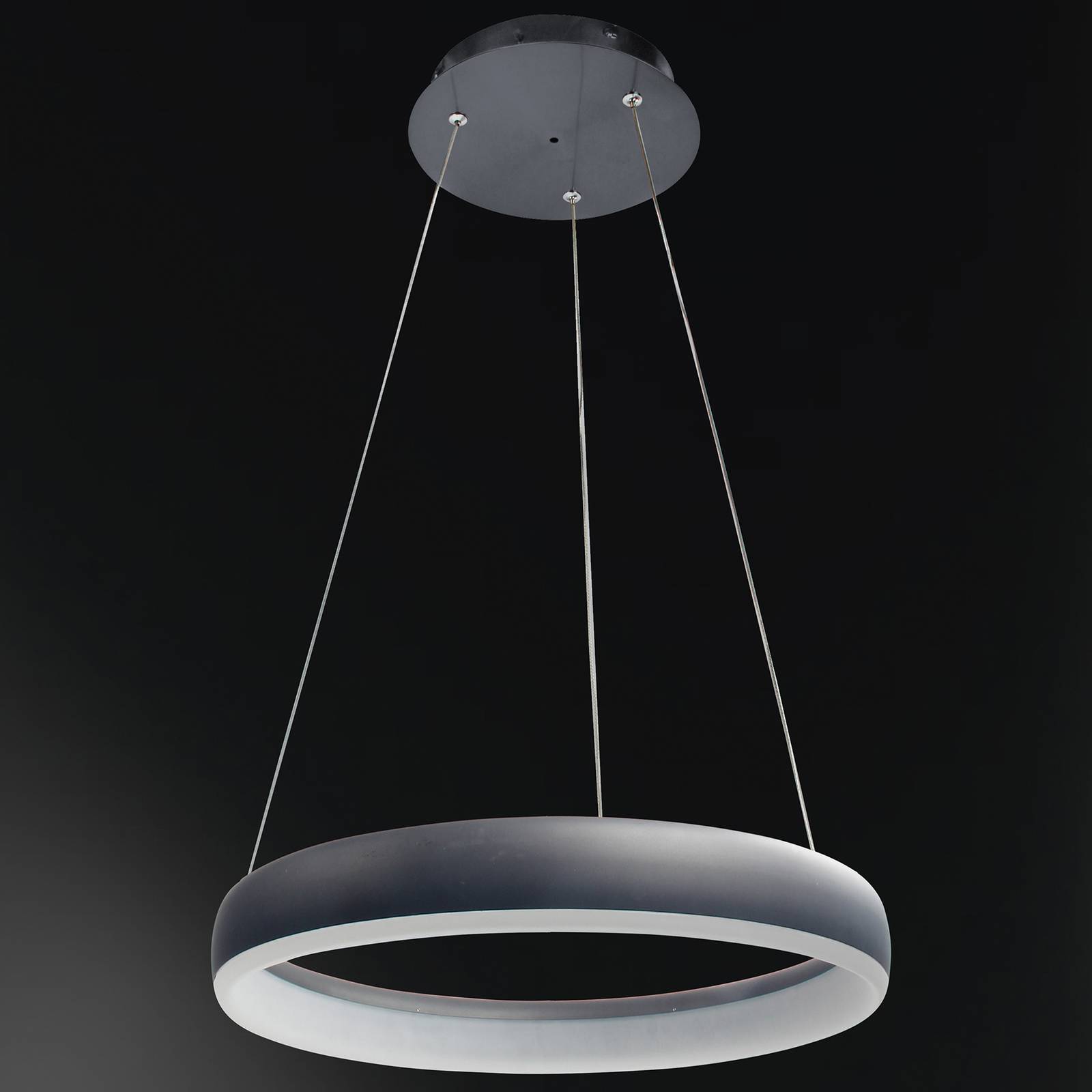 WiZ Clint lampa wisząca LED czarna, Ø 40 cm