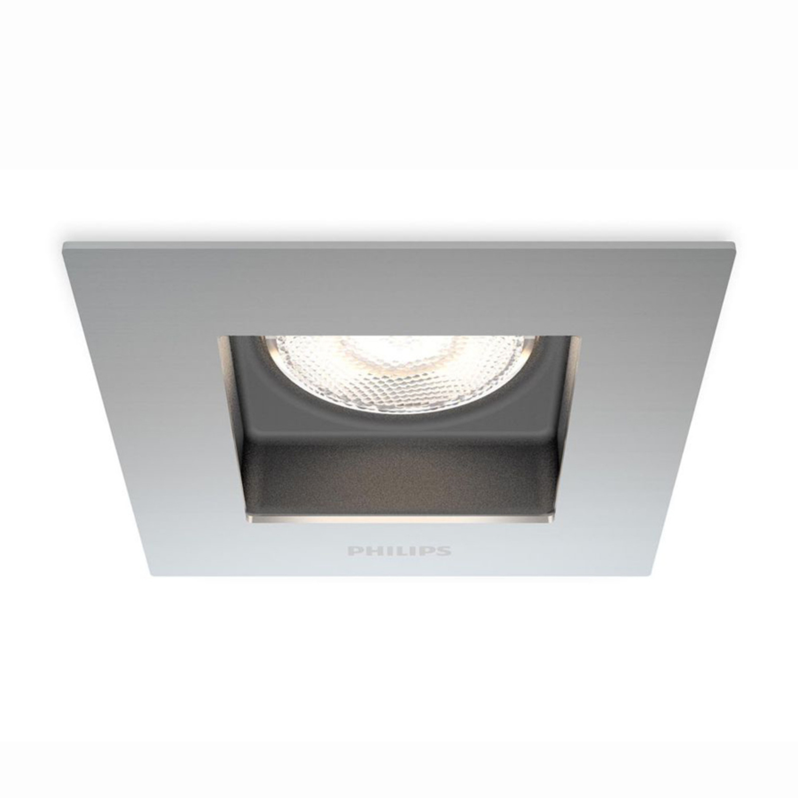 PHILIPS Porrima - LED recessed light with an angular shape, for Hallway, metal, 4.5 W, energy efficiency: A+, L: 10 cm, W: 10 cm