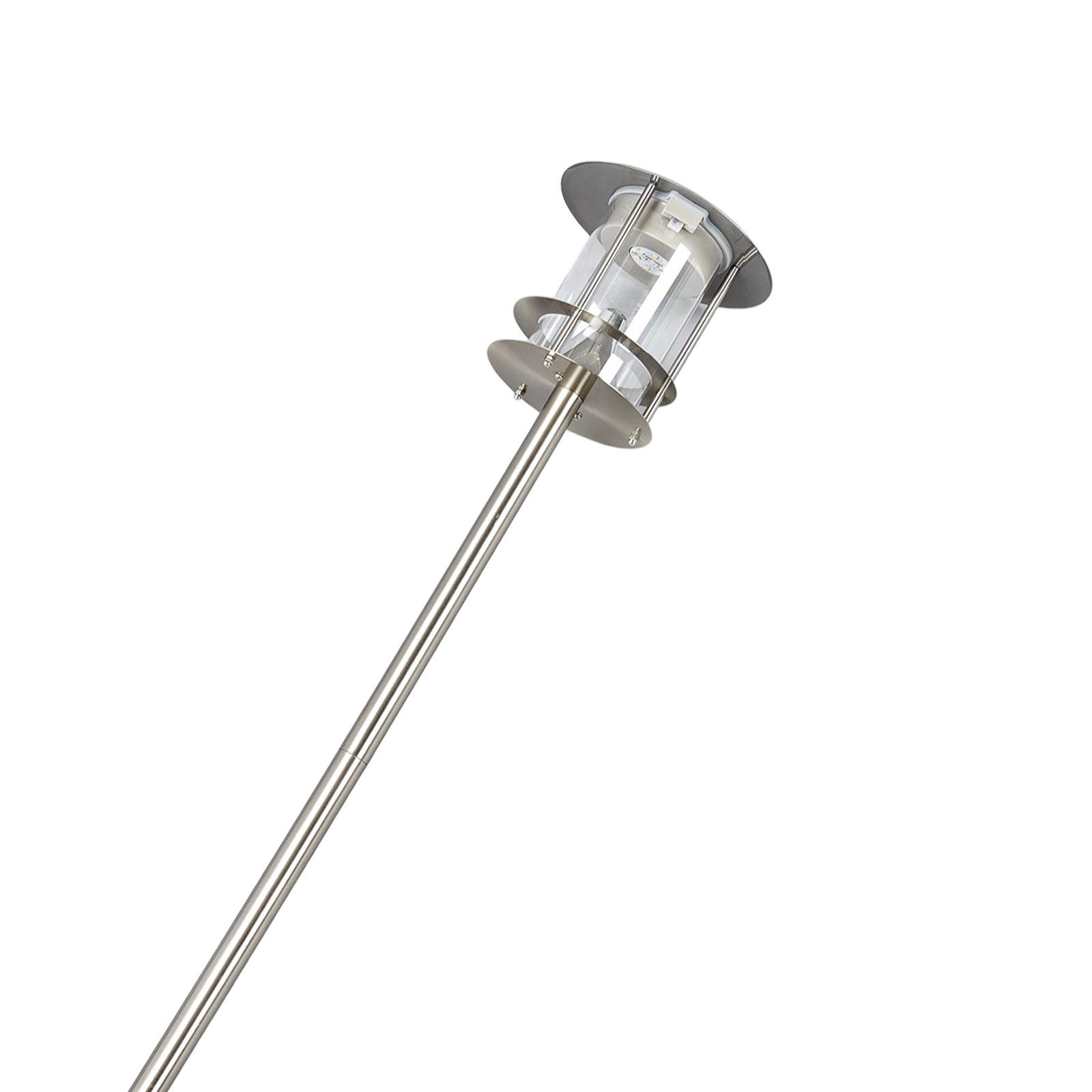 Sumaya LED Solárne Články Záhradná Lampa Stainless Steel/Clear - Lindby