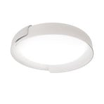 kdln Candeeiro de teto LED Dala, branco/branco, Ø 58 cm, regulável