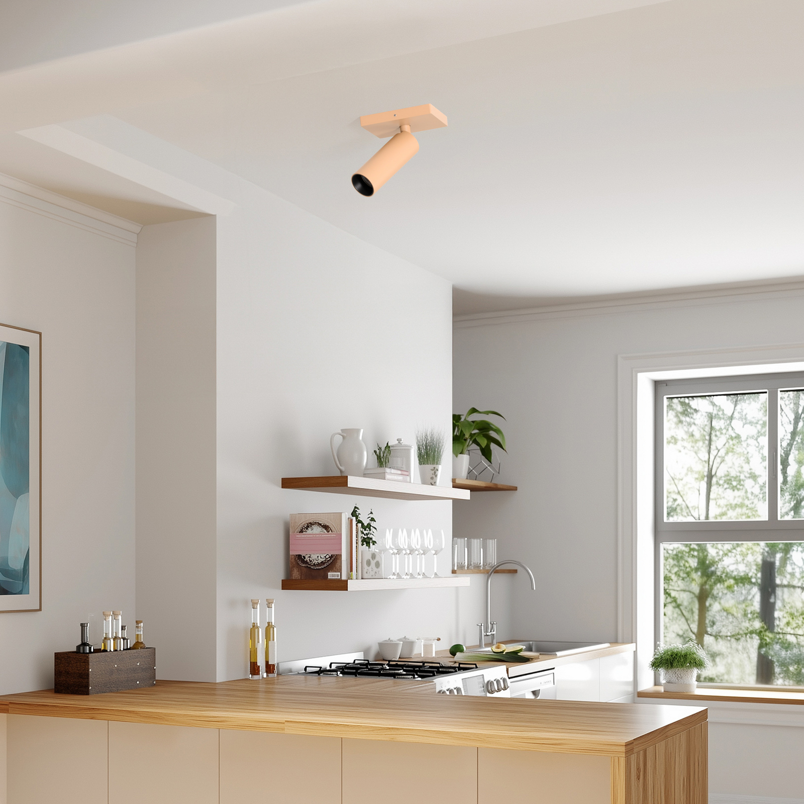 Arcchio Reflektor sufitowy Brinja Slim, brązowy, 1-punktowy, GU10 MR11