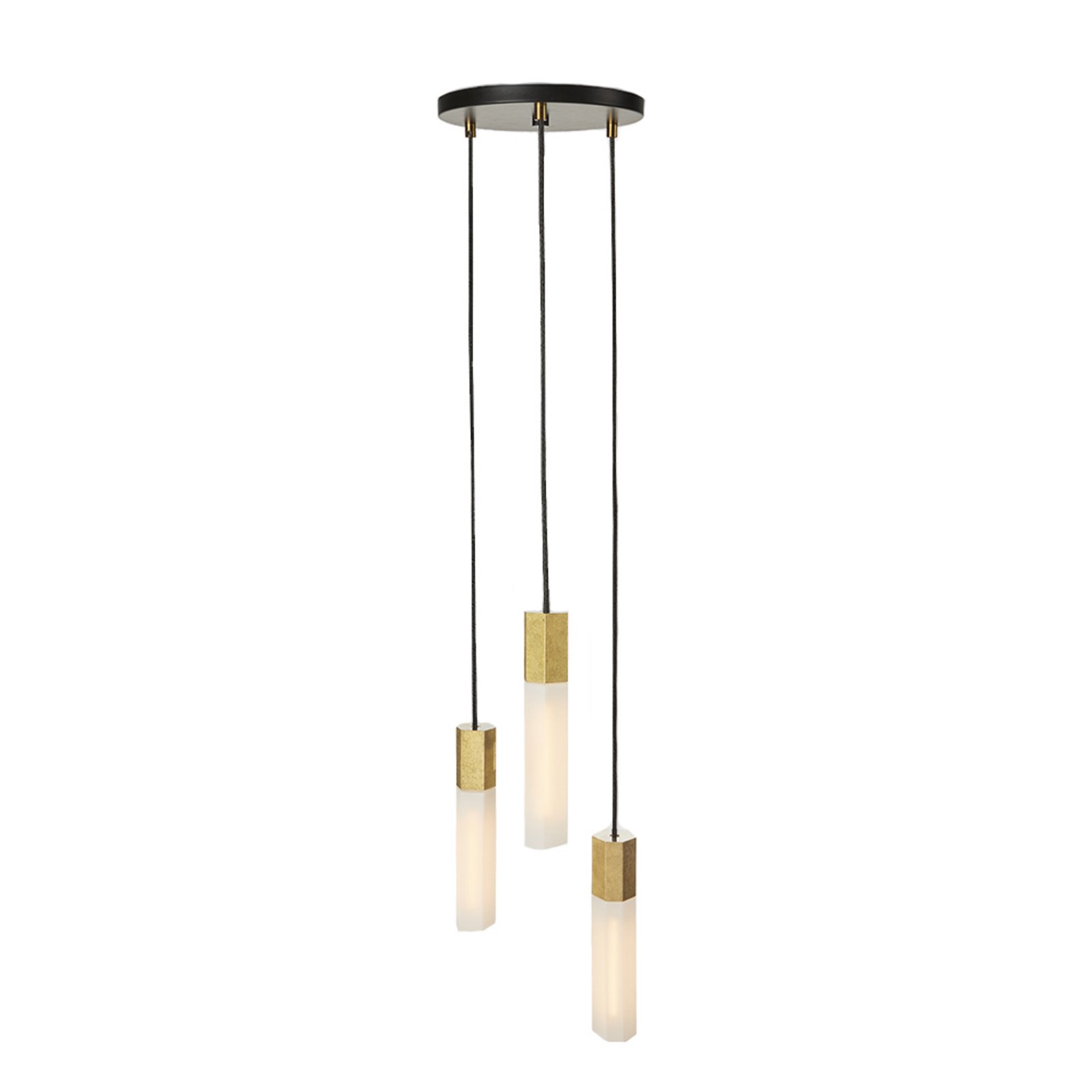 Basalt Triple Taklampa Brass - Tala