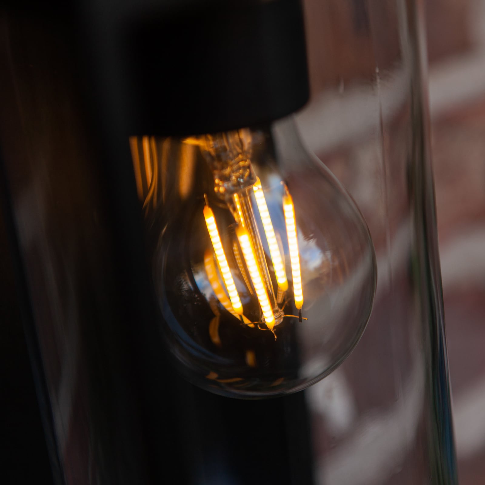 Applique d'extérieur solaire FLAIR, noire, 29 cm, avec capteur, IP44