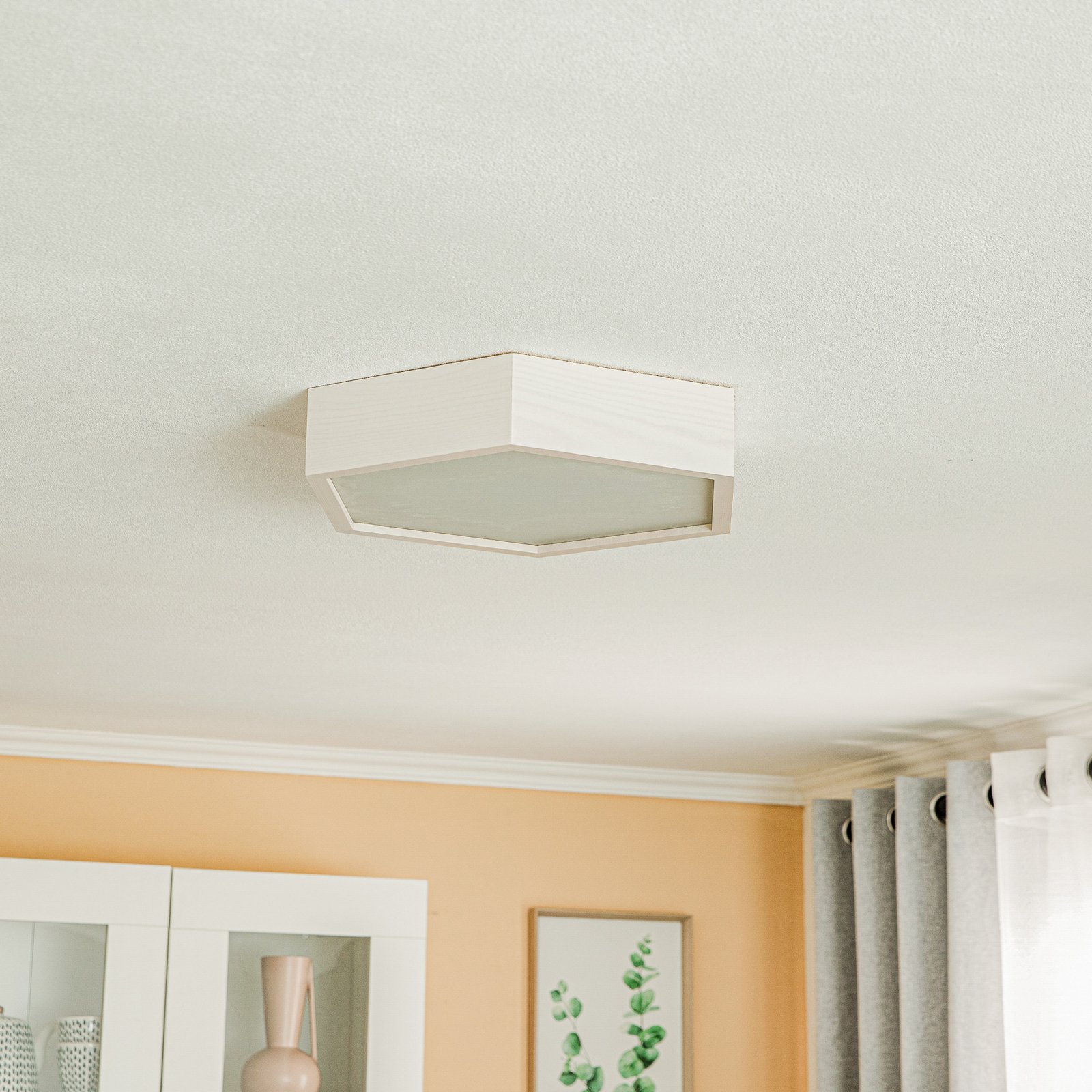 Hagen Plafondlamp White Pine Wood - Envostar
