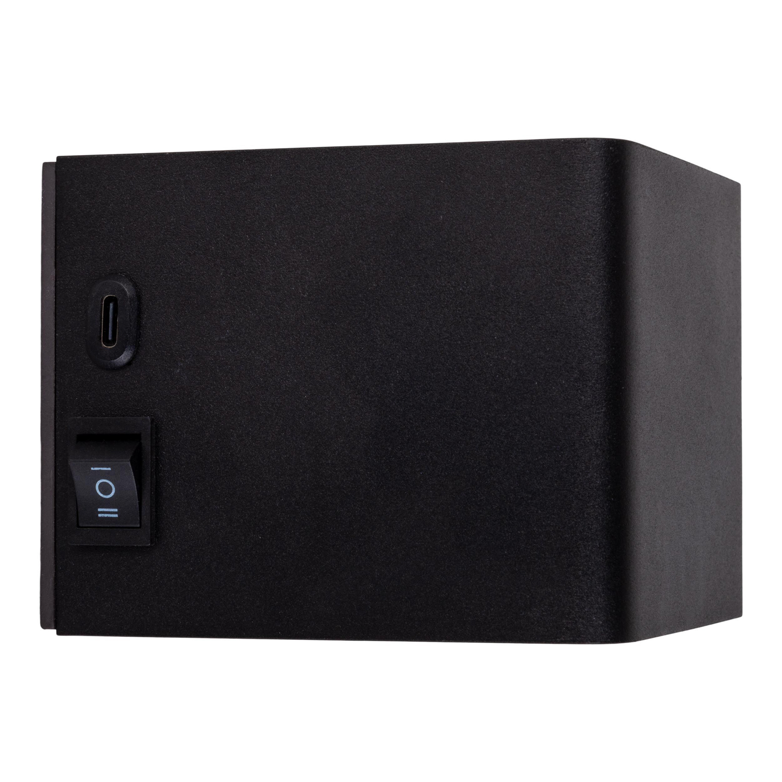 LED-vegglampe Cube batteri, magnetisk, svart