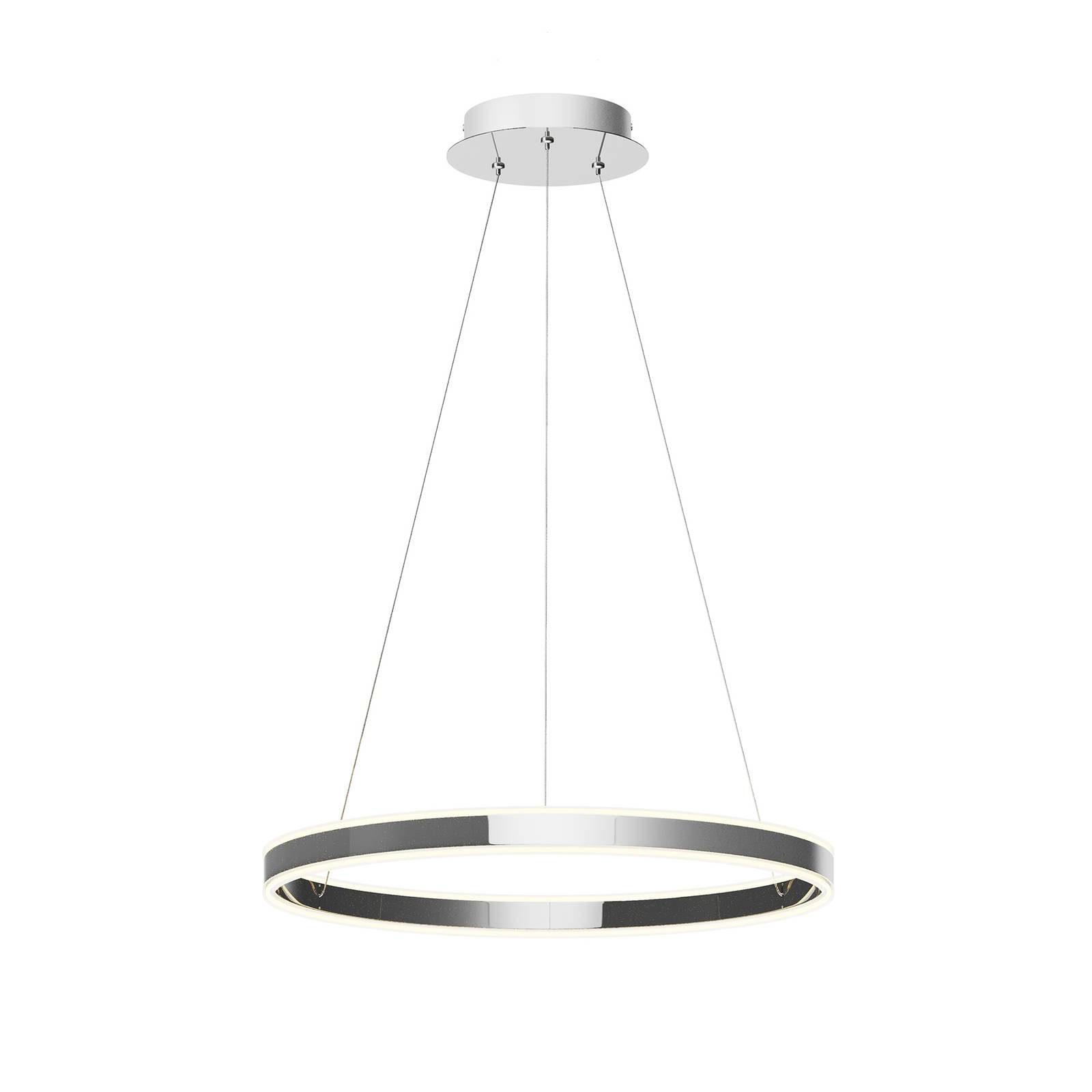 Suspension LED Lyani en chromé dimmable 60 cm