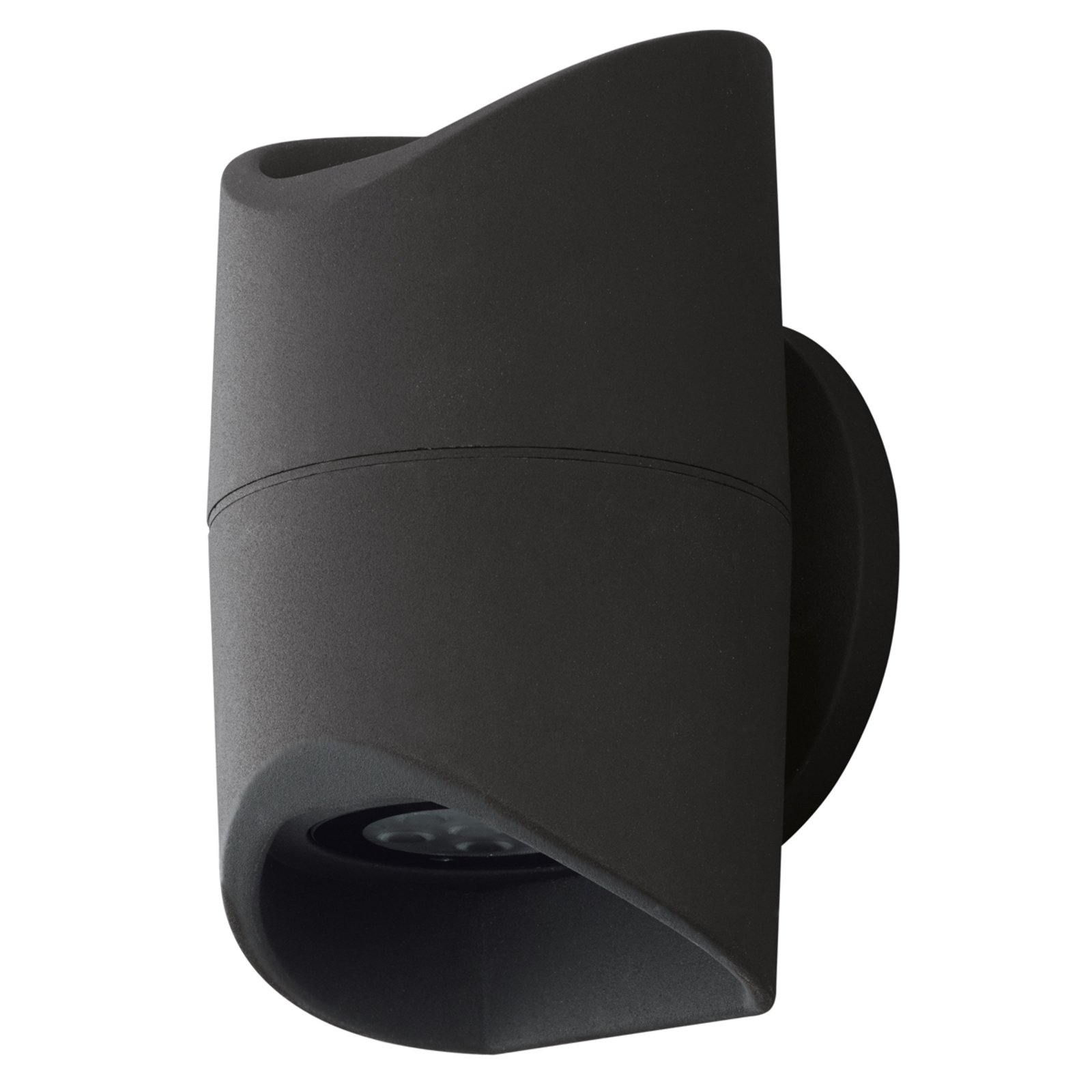 EGLO Black Abrantes LED outdoor wall light, die-cast aluminium, glass, 12 W, energy efficiency: A+, W: 12 cm, H: 20 cm