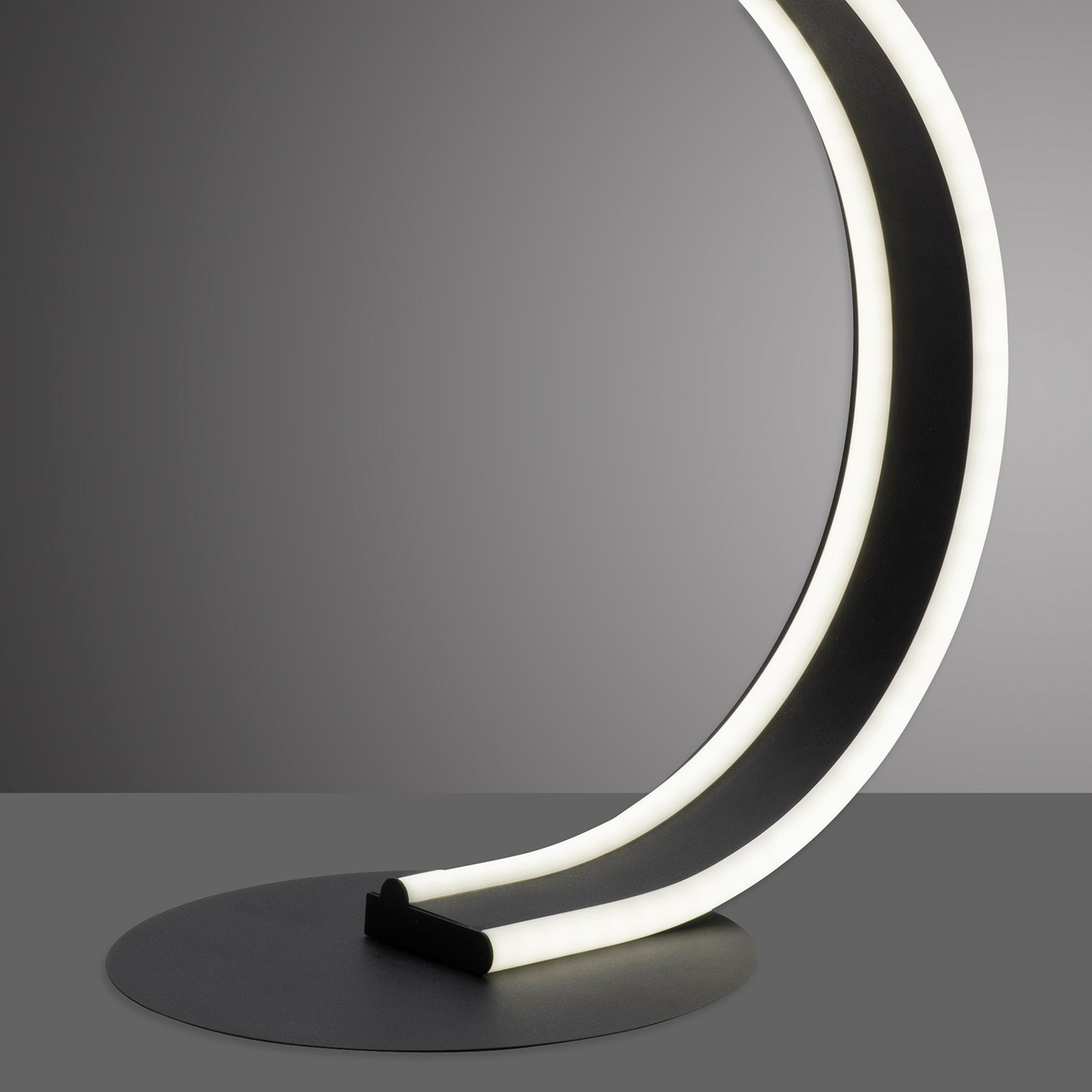 Paul Neuhaus Q-VITO LED настолна лампа с извита форма в черно