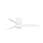 Novri LED-kattotuuletin, valkoinen, halkaisija 132 cm, CCT, hiljainen – Lucande
