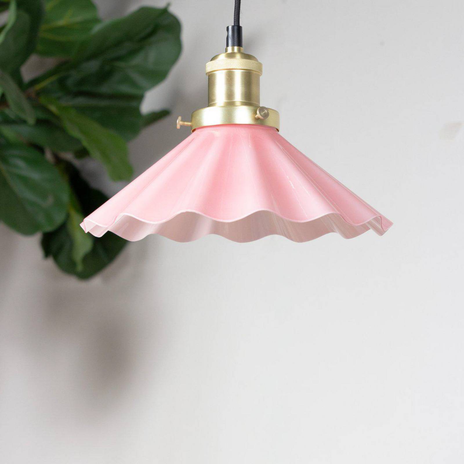 PR Home Lampa wisząca August, Ø 25 cm, różowa, wtyczka