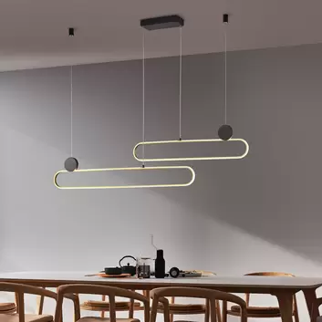 Ideal Lux Oz LED-Hängeleuchte Ø 80 cm, messing