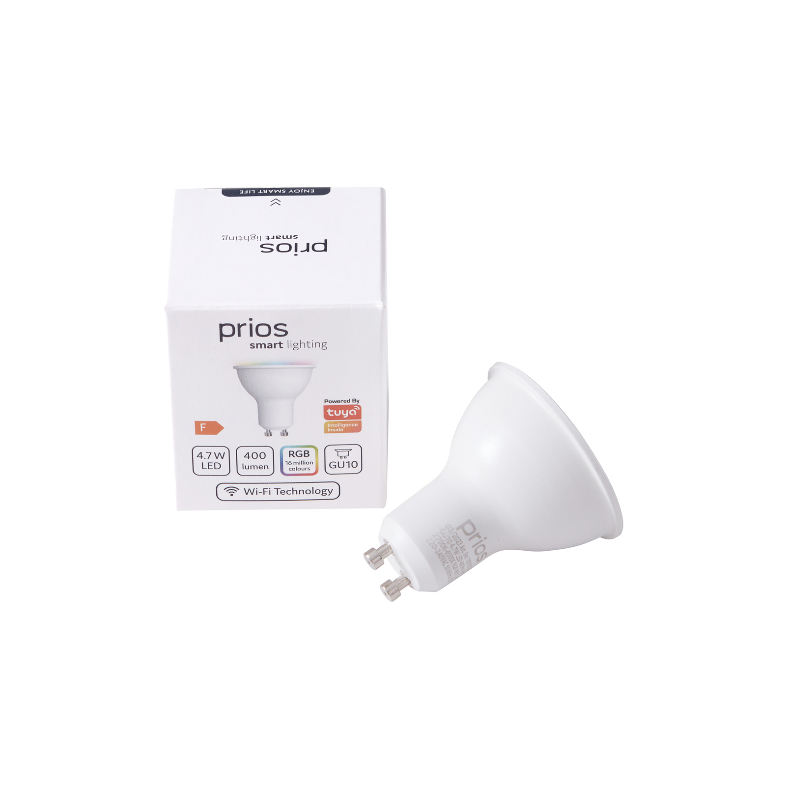 Smart LED-GU10 4,7W RGBW WLAN matt tunable white