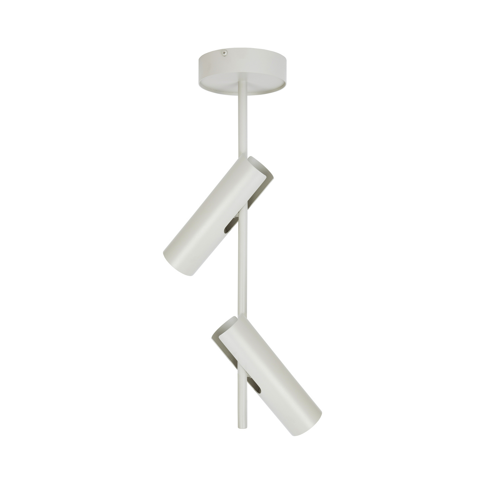 Deckenspot Leda 2, taupe, 2-flammig, Stahl, GU10, Höhe 55 cm