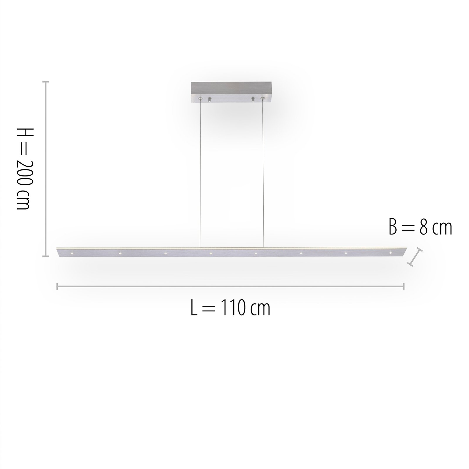 PURE Cosmo LED závesné svetlo dlhé 110 cm