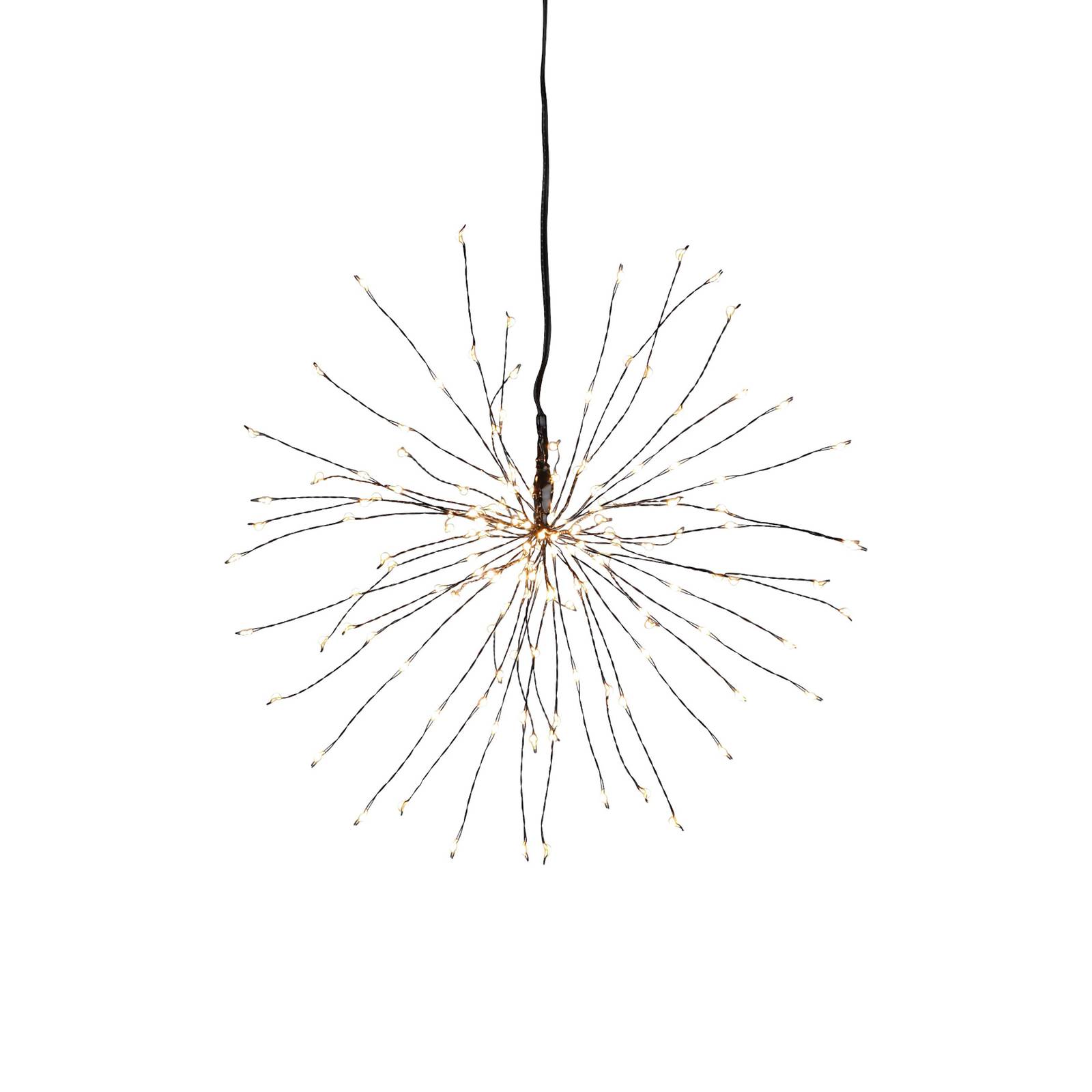 LED-Hängeleuchte Firework, schwarz, Metall, Ø 26 cm, Stecker