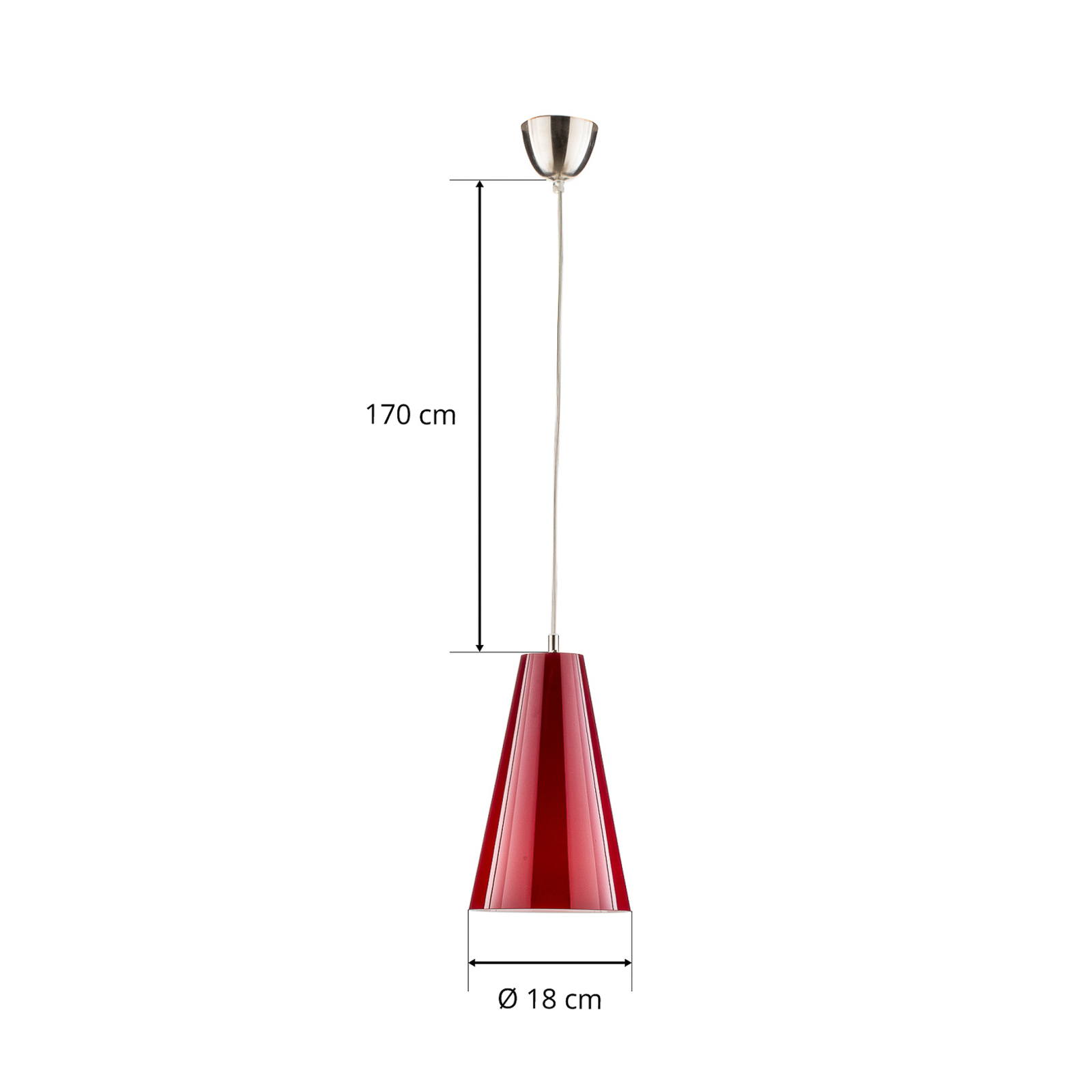 Hanglamp van Schnepel, rood