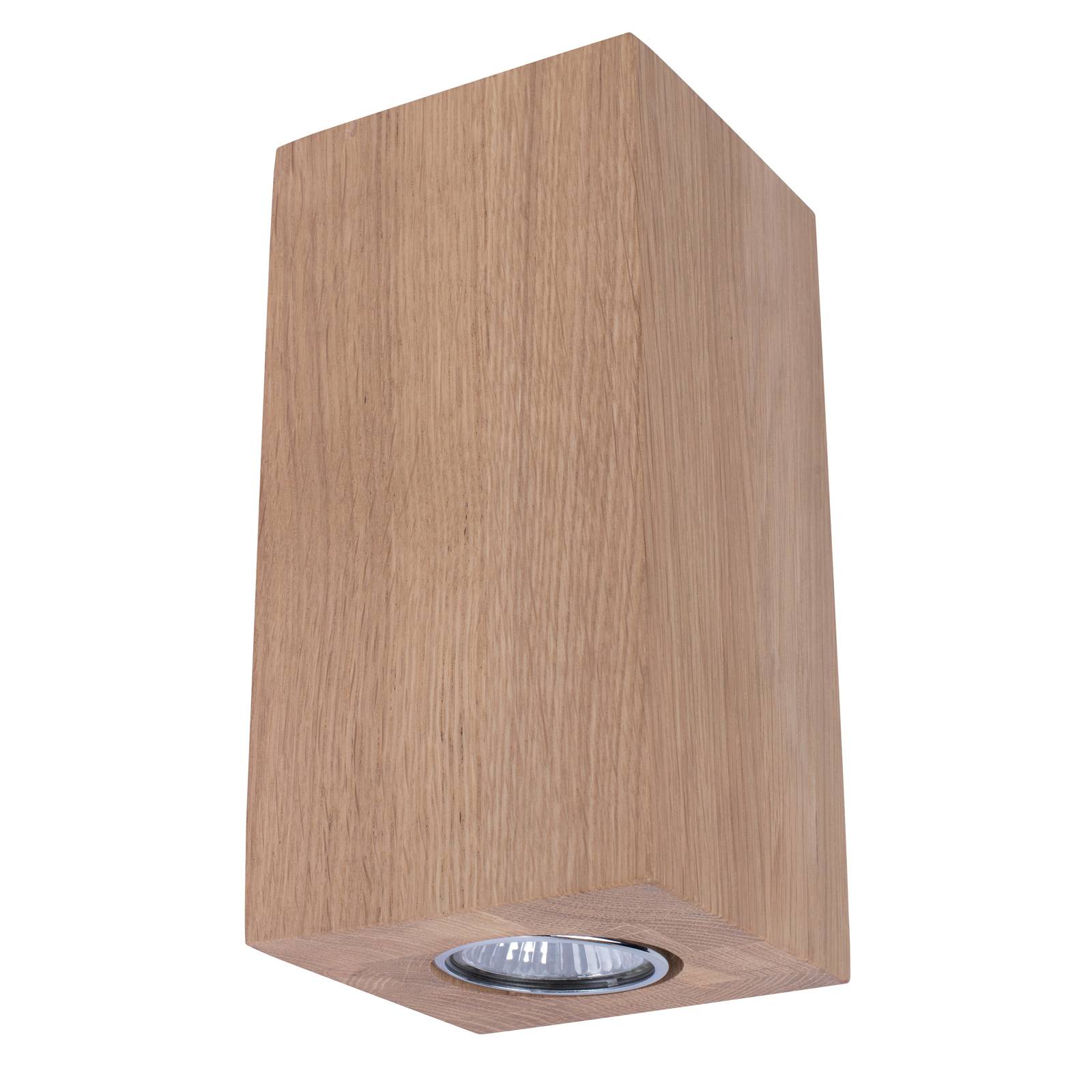 Wandleuchte Wooddream 1-flammig Eiche, eckig, 20cm