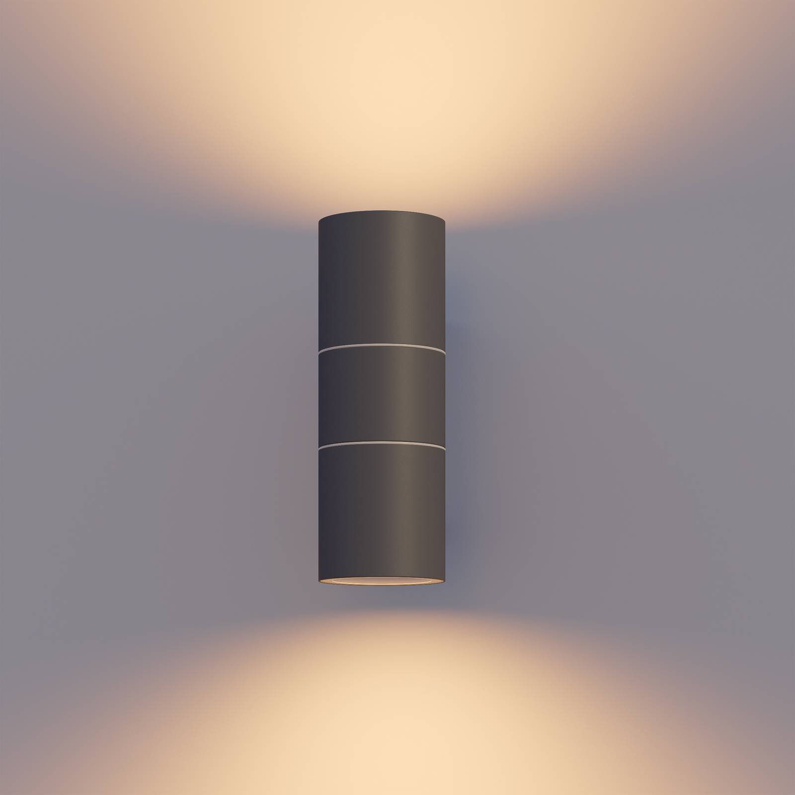 Calex vanjska zidna svjetiljka GU10 inox gore/dolje 17 cm, antracit