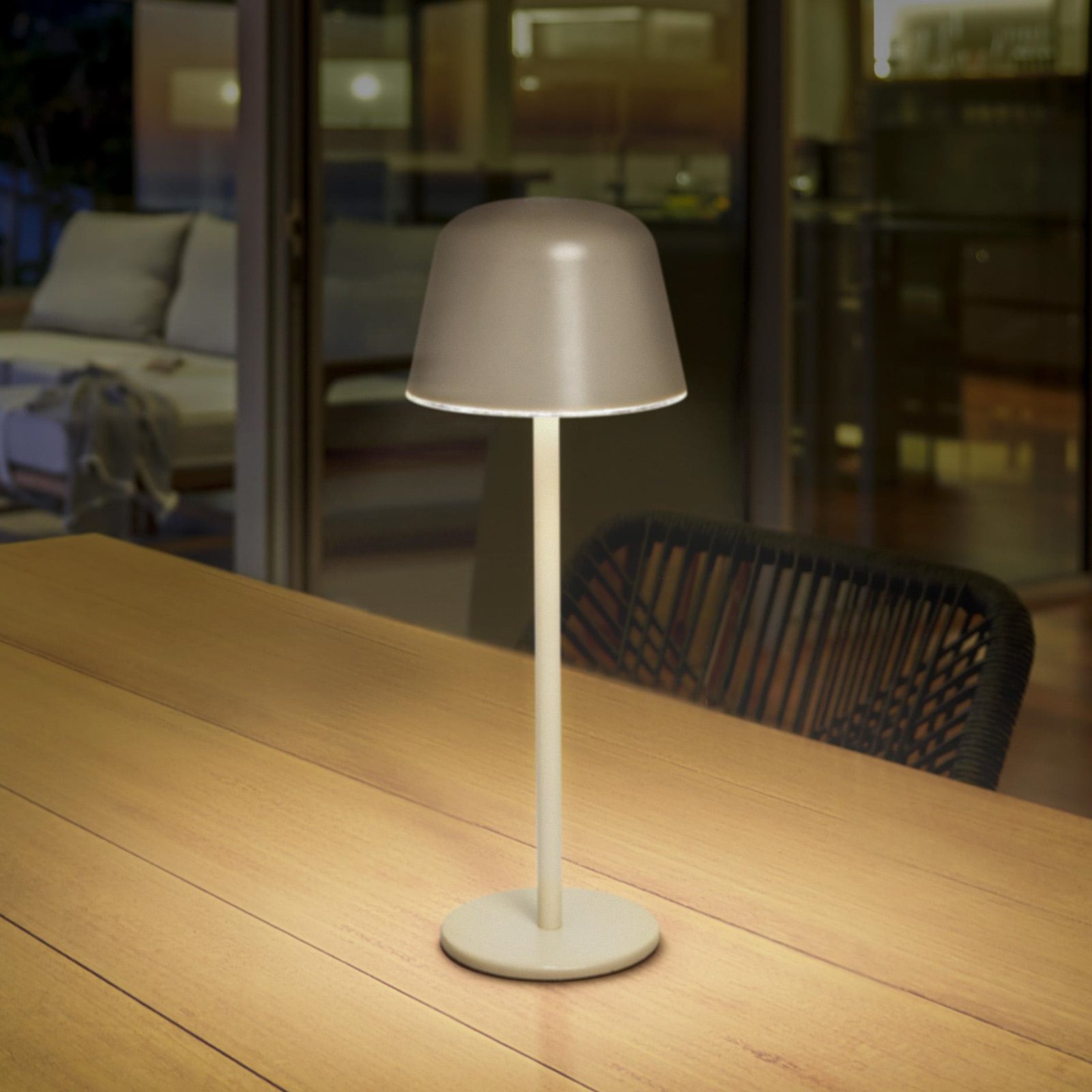 LEDVANCE LED įkraunama stalinė lempa Style Stan, aliuminis, CCT, smėlio