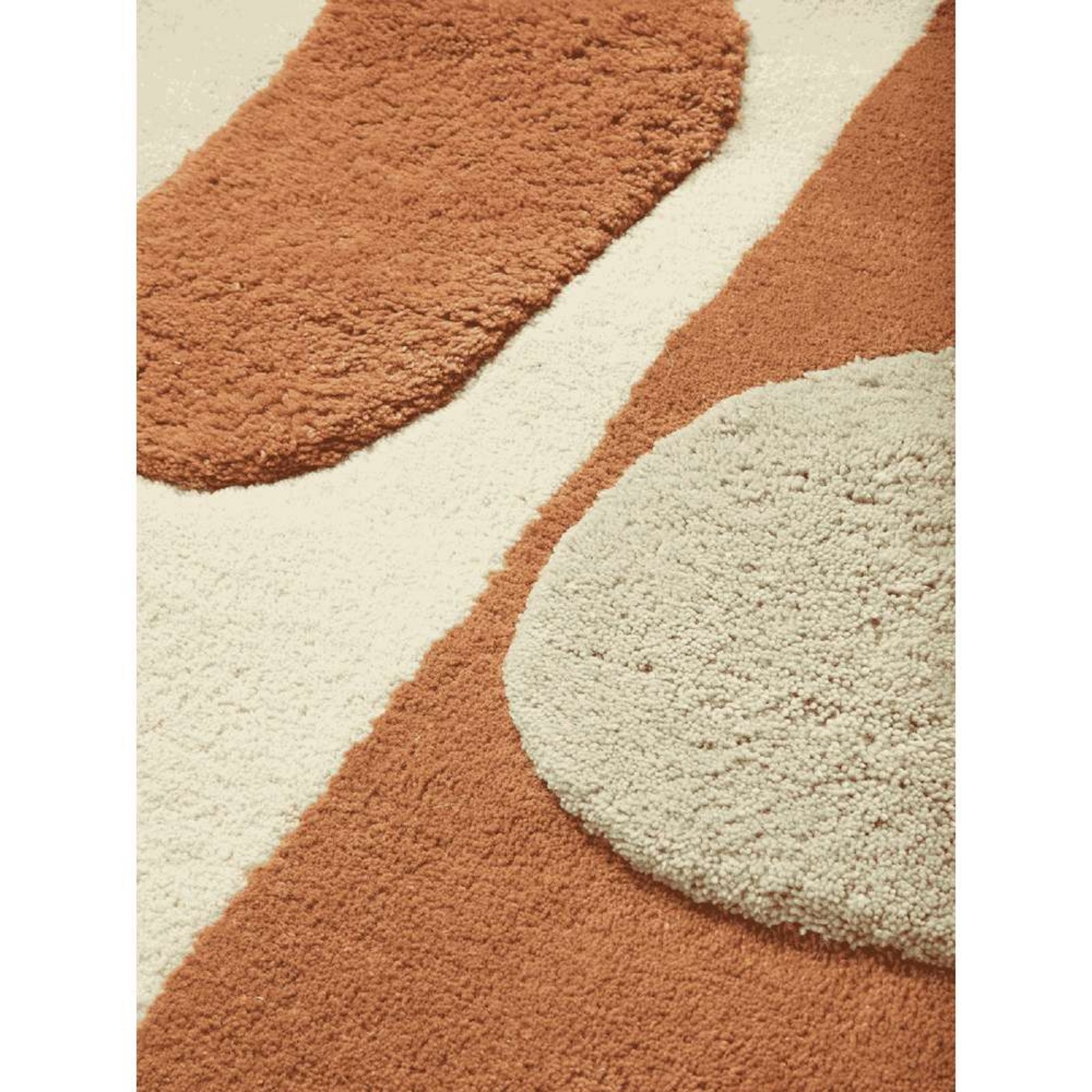 Bloco Tufted Rug Small Blush/Off-White - Ferm Living