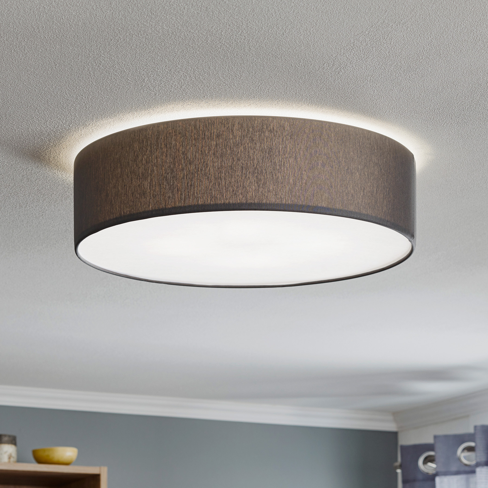 Rondo ceiling light, grey Ø 45cm