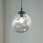 Sol Mini hanglamp, glas, Ø 25 cm, zwart/grafietgrijs