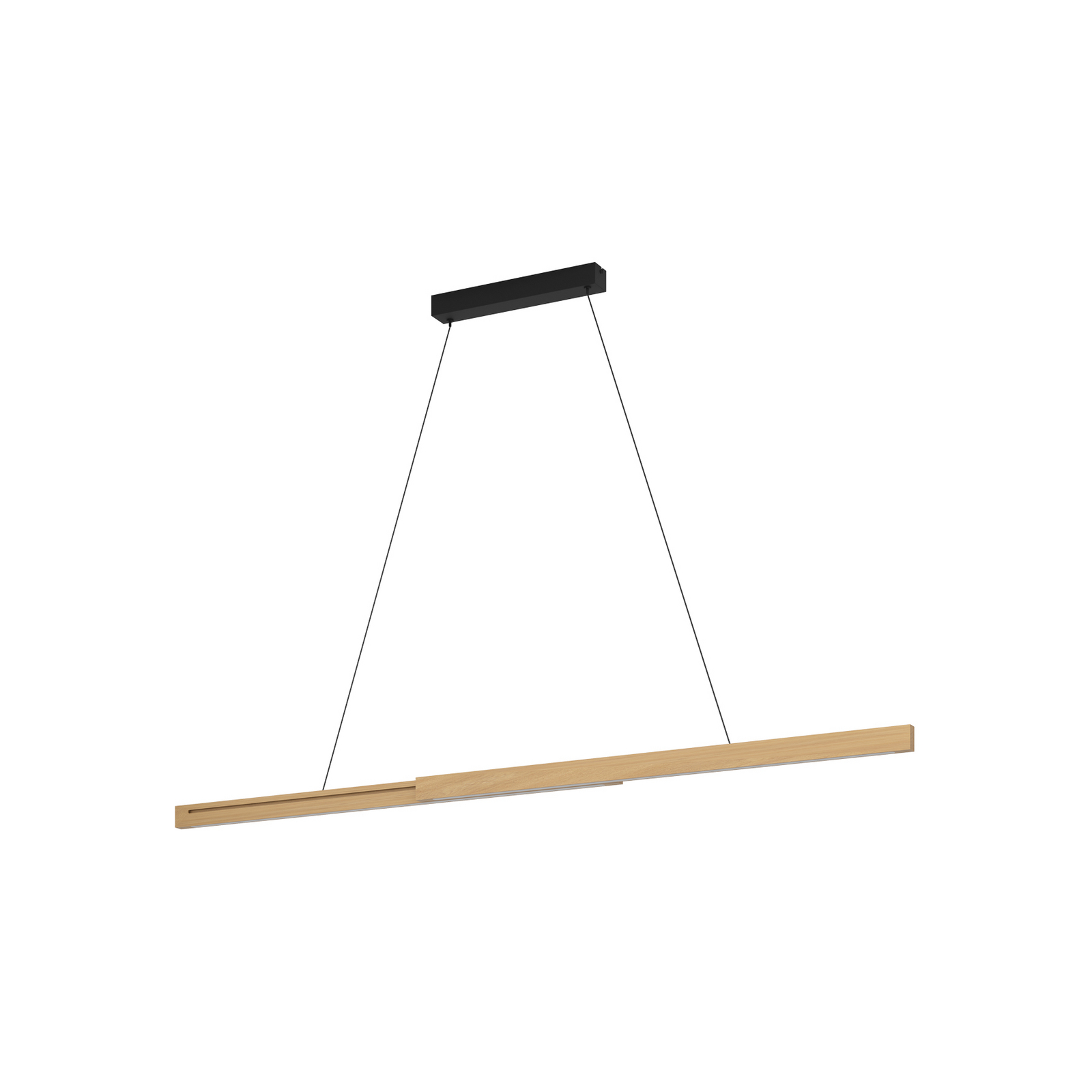 LED viseća svjetiljka Montebuono "Zvijezde svjetla", drvo, 180 cm, prigušiva