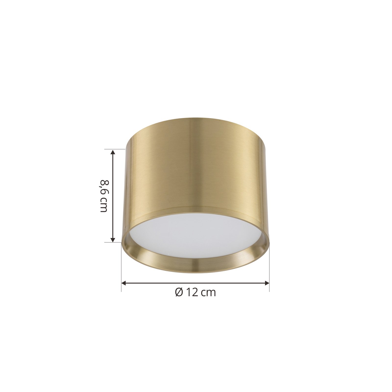 Lindby LED-Strahler Nivoria, Ø 12 cm, goldfarben, Aluminium
